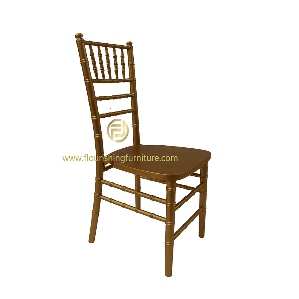 Stackable Gold wood chiavari tiffany chair