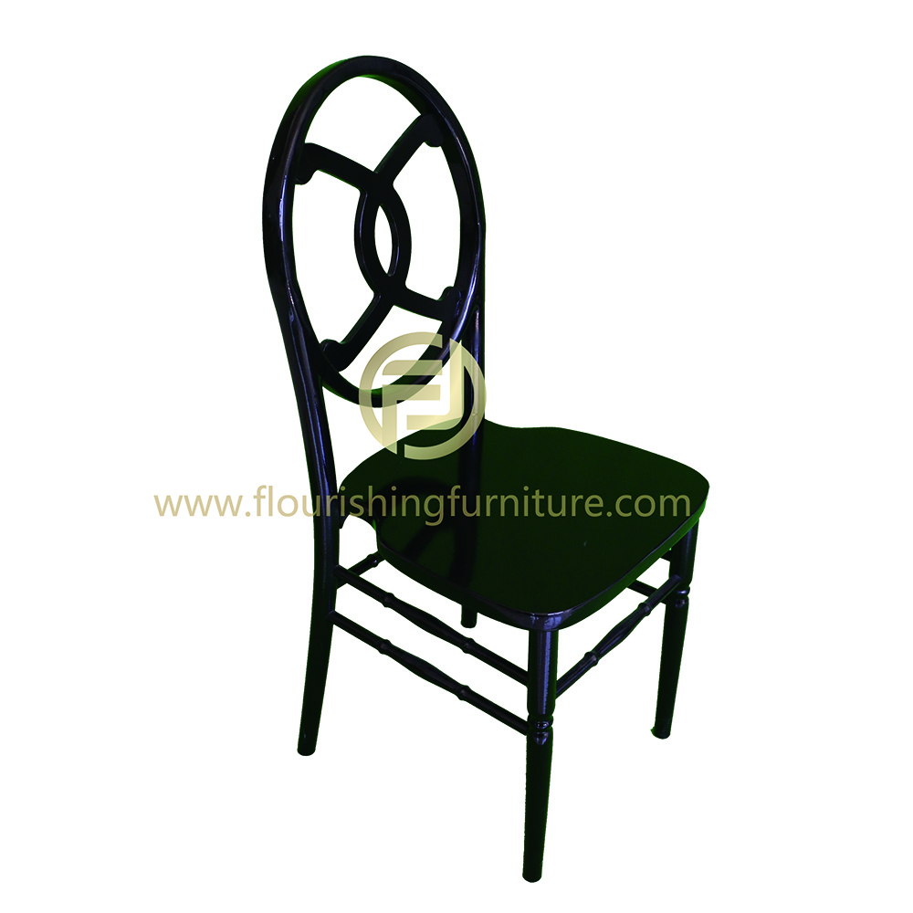 Stackable wooden banquet black phoenix chair