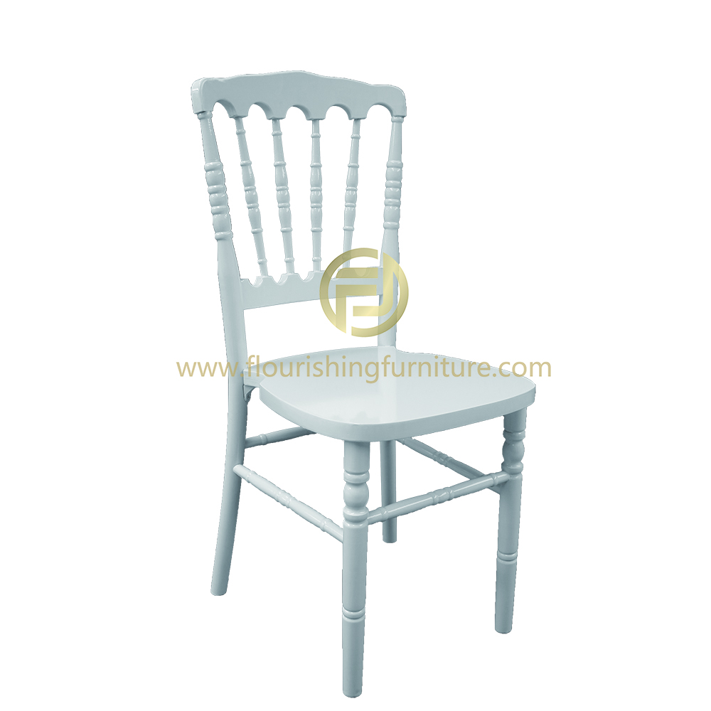 Stackable wooden banquet napoleon chair
