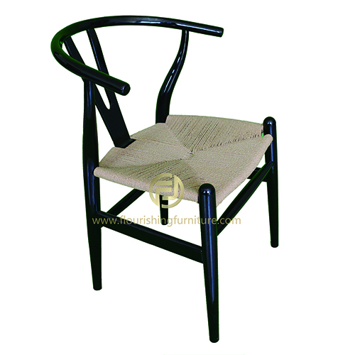 Black soild  Wood Design Y Style Dining Chair Modern Dining Table