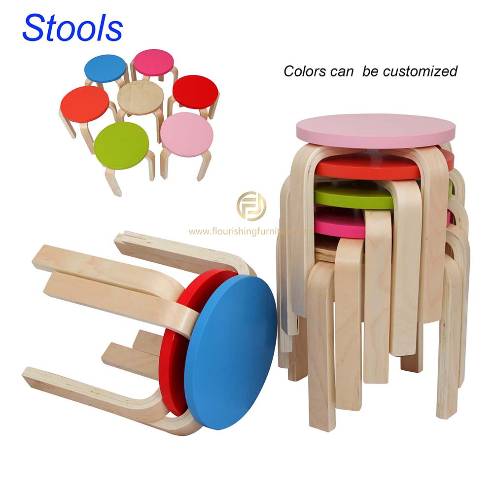 Natural and colored stool