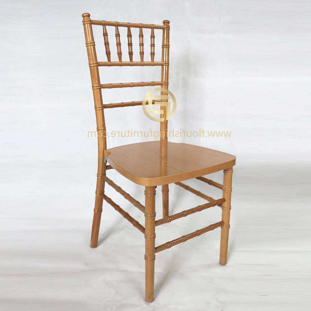 Stackable Natural wood chiavari tiffany chair