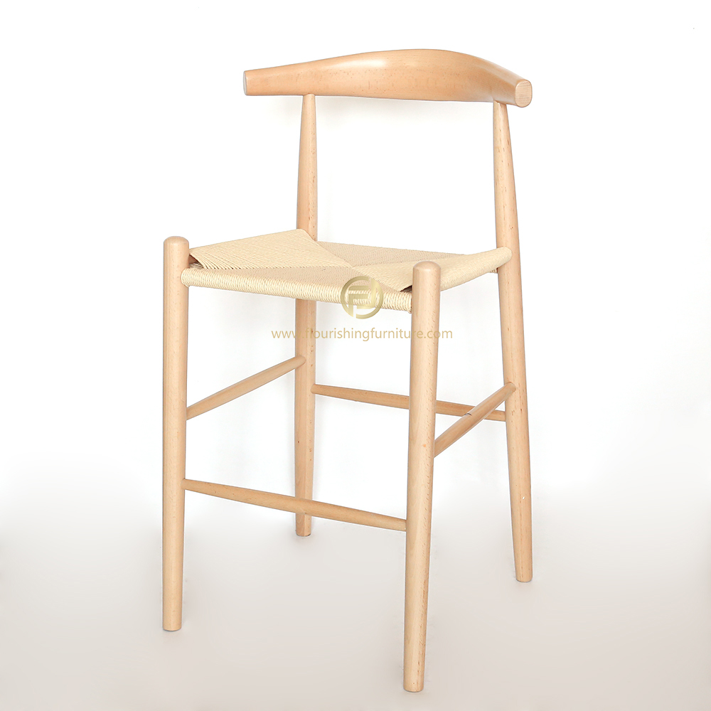 Ox horn barstool