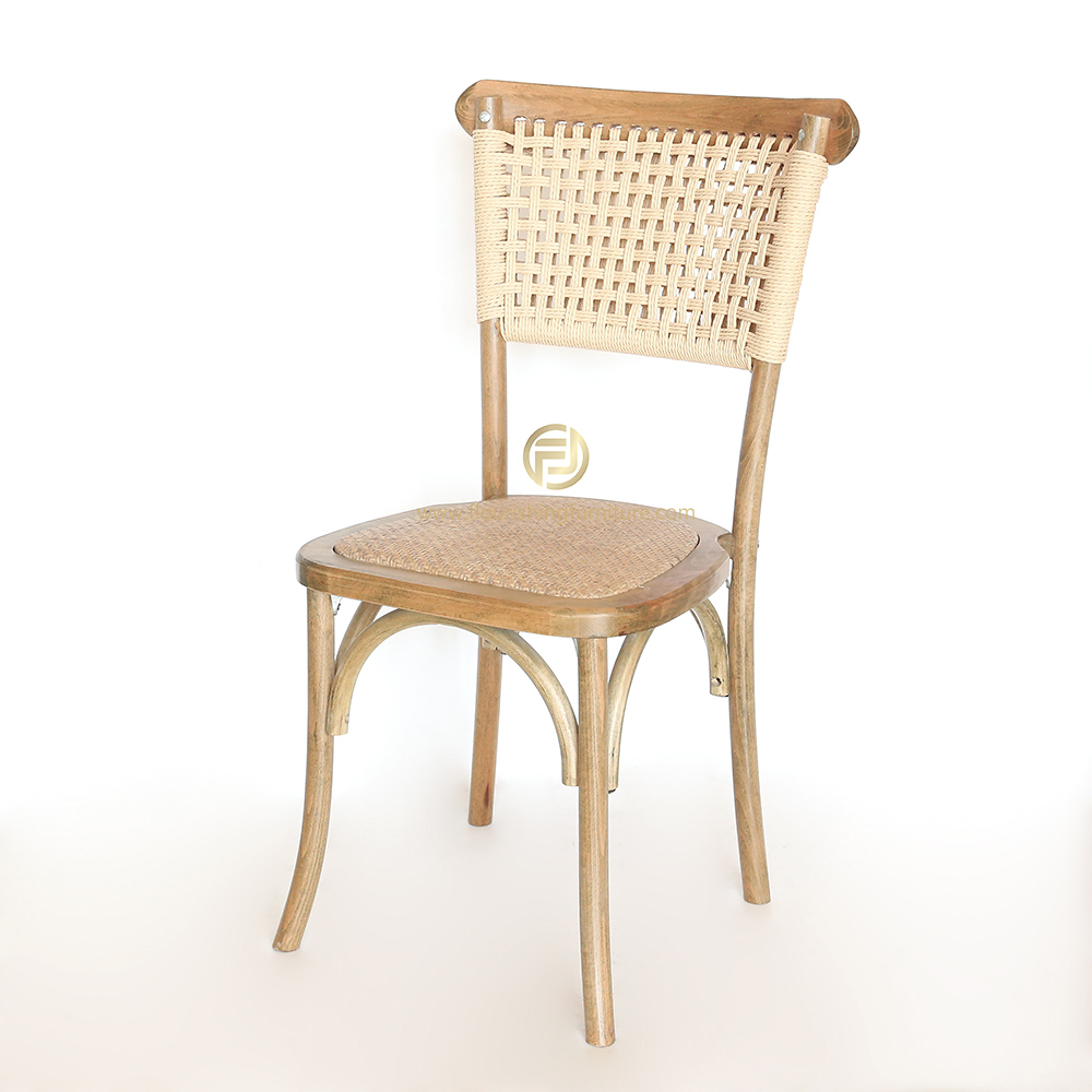 Rope woven with rattan seat